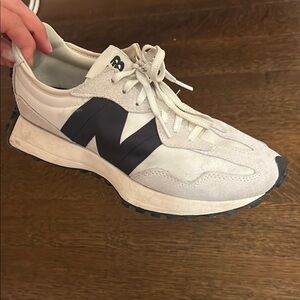 New Balance 327 White and Cream Sneakers